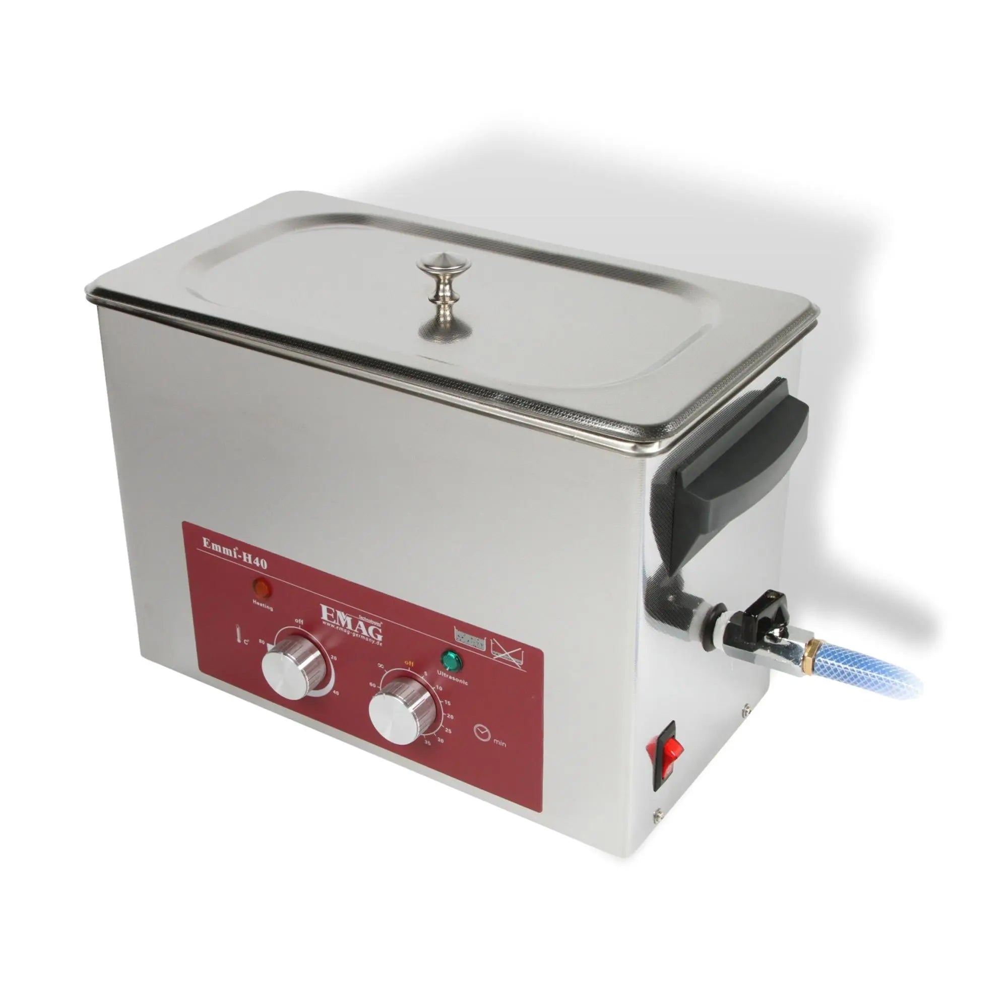 Nettoyeur à ultrasons tout en inox 4L - Emmi-H40 avec robinet de vidange - My Podologie