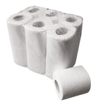 Papel higiénico gofrado de 2 capas blanco - 180 hojas - 12 rollos
