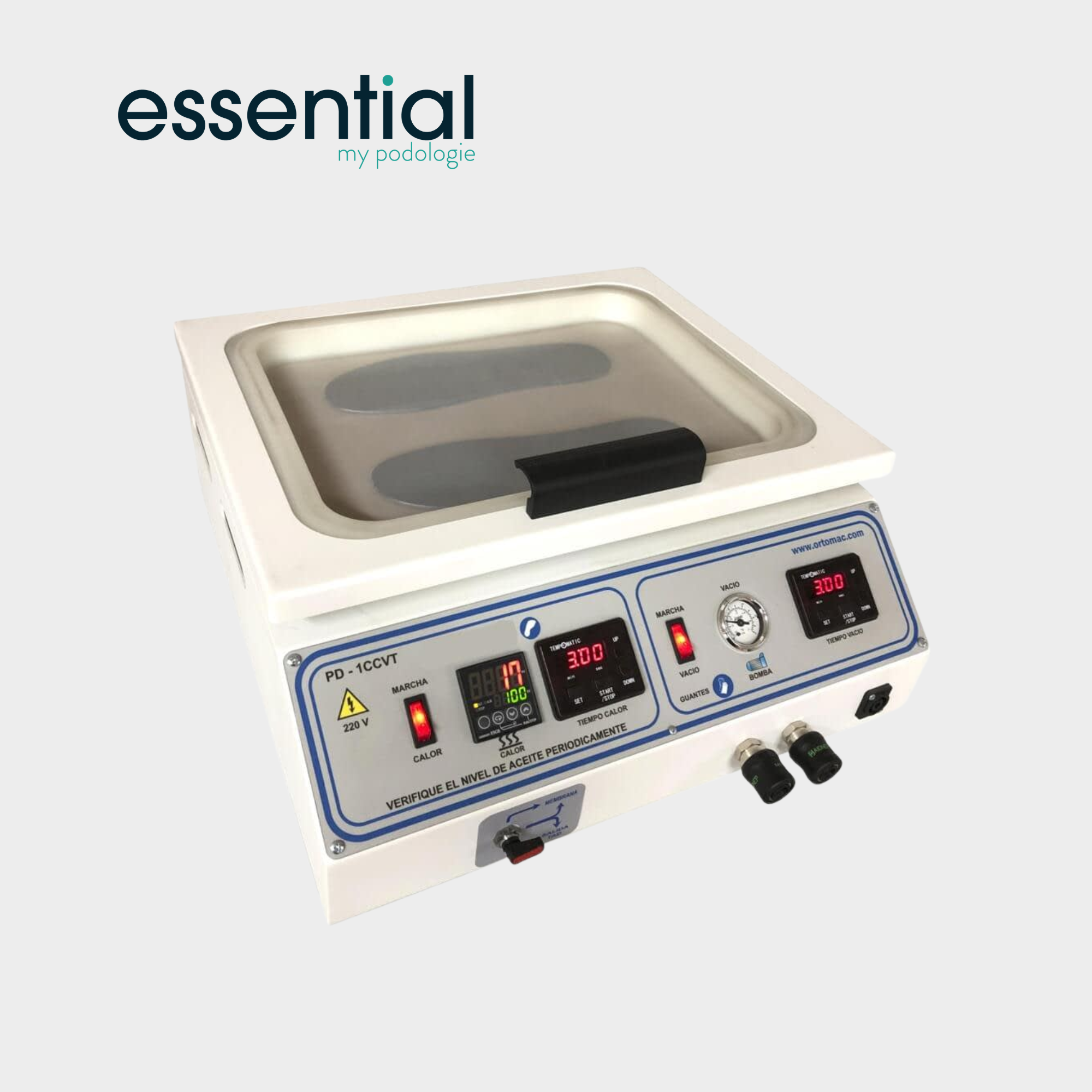 Plateforme de pressage avec chauffage et mise sous vide - Essential by My Podologie