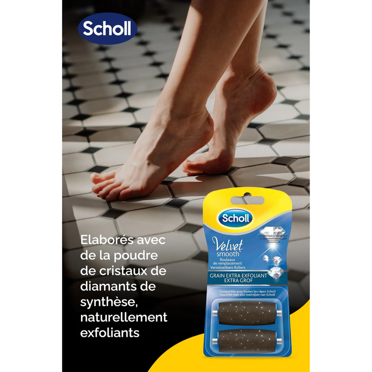 Recharge Rouleau Grain Extra-Exfoliant - Râpe de Pédicurie Électrique - Velvet Smooth - Scholl Scholl 