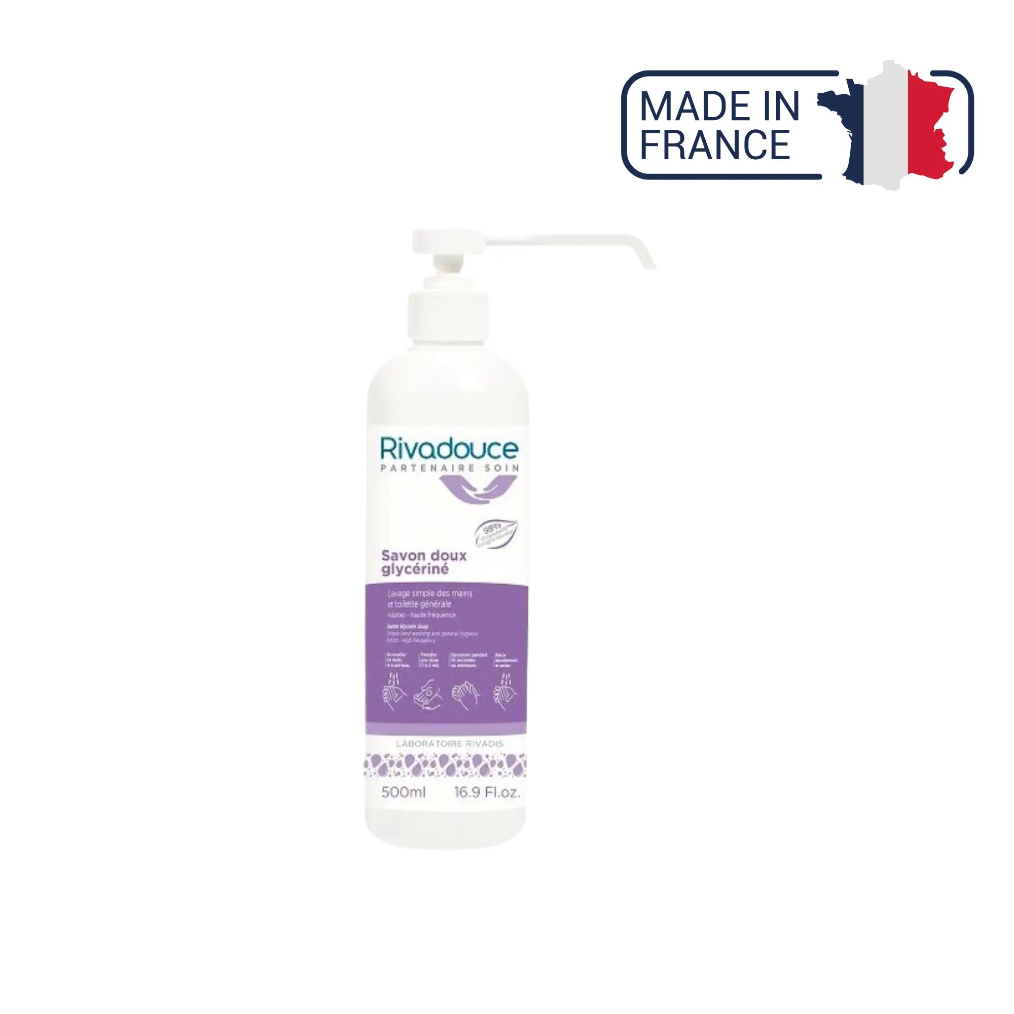 Savon Doux Glycériné - 2 contenances - Rivadouce Rivadouce