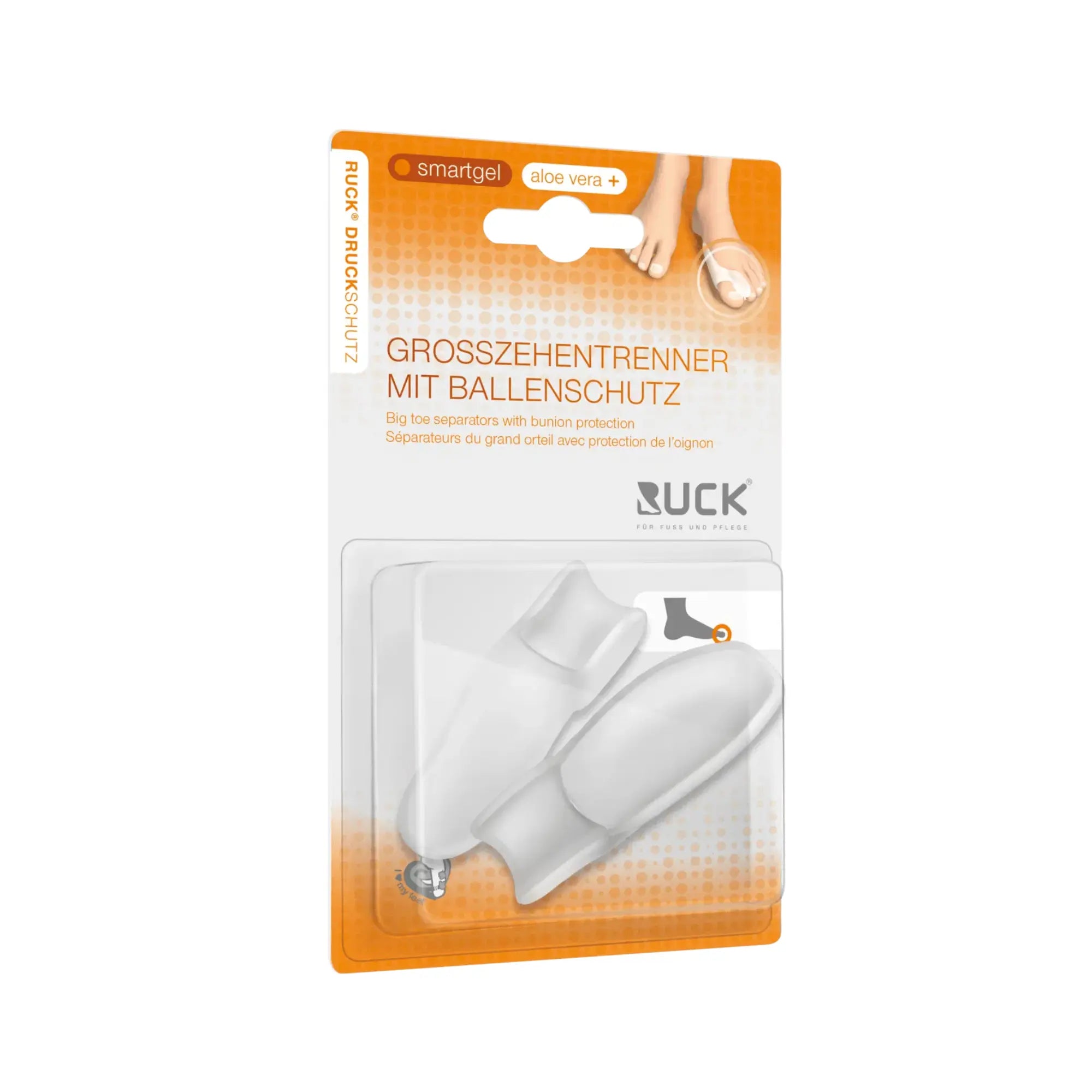 Sépateur pour gros orteils en gel et protection hallux valgus - Paquet de 2 pièces - Ruck Ruck