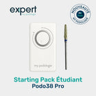 Starting pack étudiant "soins à domiciles" - 1 micromoteur Podo38 Pro BLDC blanc + 1 fraise à ongle carbure de tungstène