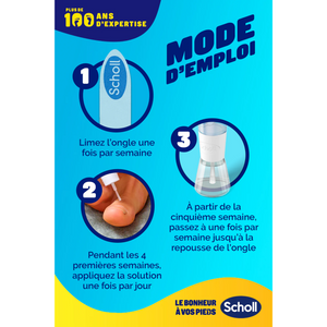 Traitement Mycose de l'Ongle - 2 en 1 - 3,8 ml + 5 limes - Scholl Scholl 