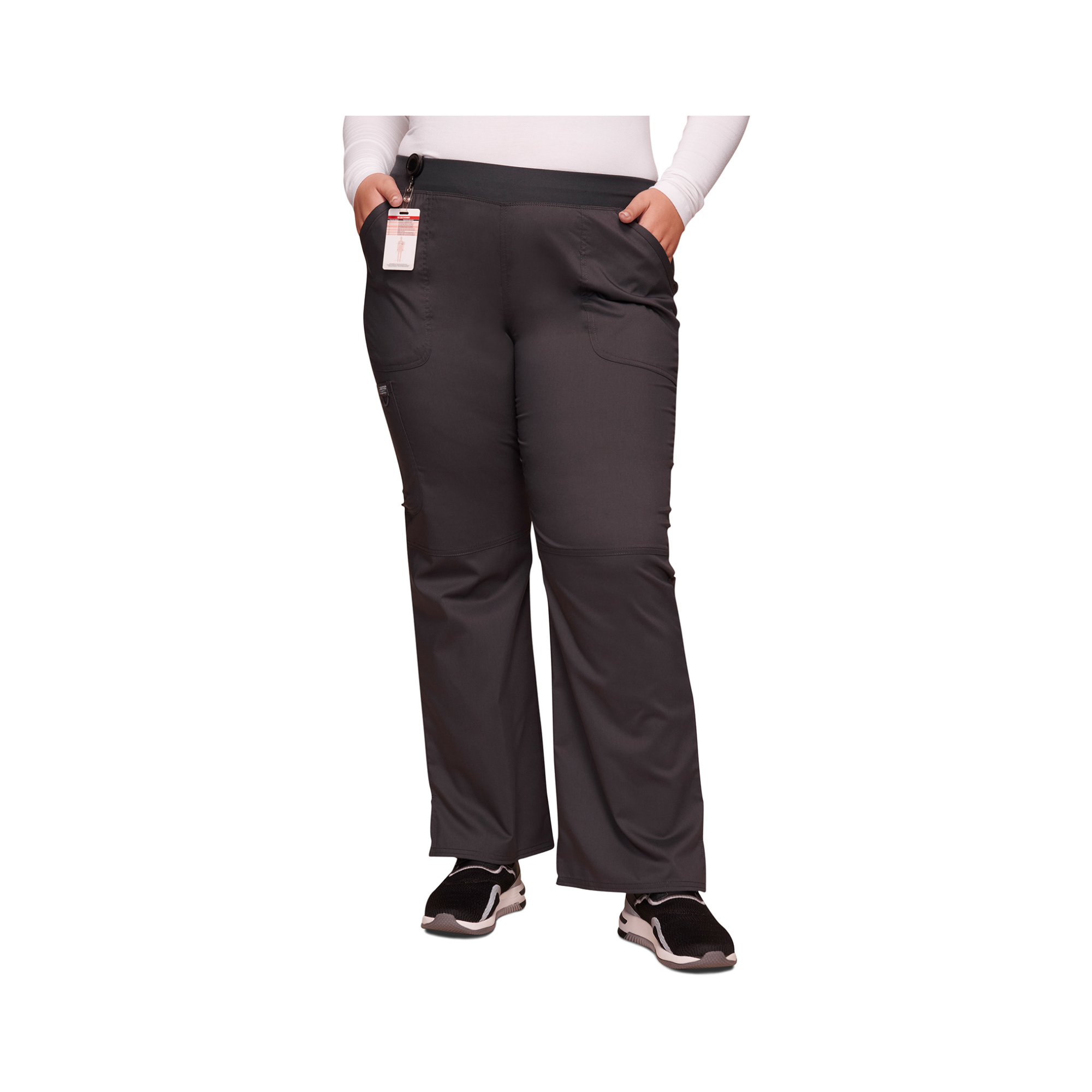 Villeurbanne - Pantalon droit taille mi-haute - Femme - Cherokee Cherokee Authentic Workwear  Anthracite-3XL